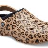 Crocs Baya Lined Clog Leopard Print Slippers 205975-98R