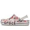 Crocs Bayaband Printed Classic Clogs “White Brown Red” 205840-1CD