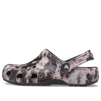 Crocs Classic Bleach Dye Clogs “Black White” 207326-001