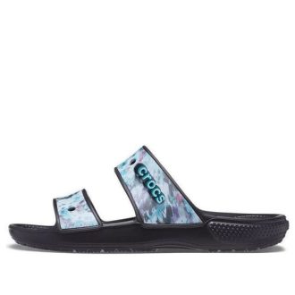 Crocs Classic Casual Unisex Blue Black Slippers 207283-988