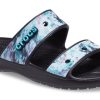 Crocs Classic Casual Unisex Blue Black Slippers 207283-988