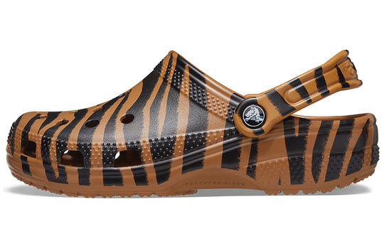 Crocs Classic clog Animal Printing Beach Tiger Stripes Yellow Sandals 206676-2ZF Crocs Classic clog Animal Printing Beach Tiger Stripes Yellow Sandals 206676-2ZF
