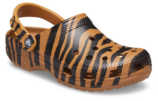 Crocs Classic clog Animal Printing Beach Tiger Stripes Yellow Sandals 206676-2ZF Crocs Classic clog Animal Printing Beach Tiger Stripes Yellow Sandals 206676-2ZF