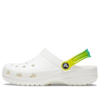 Crocs Classic Clog Beach Sandals White Gradient Green 206638-1DC