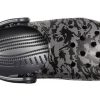 Crocs Classic Clog Camouflage Printing Beach Sandals Black Unisex 206454-001