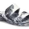 Crocs Classic Clog Marble Beach Sports Slippers Unisex White Black 207701-103 Crocs Classic Clog Marble Beach Sports Slippers Unisex White Black 207701-103