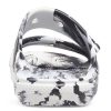 Crocs Classic Clog Marble Beach Sports Slippers Unisex White Black 207701-103 Crocs Classic Clog Marble Beach Sports Slippers Unisex White Black 207701-103
