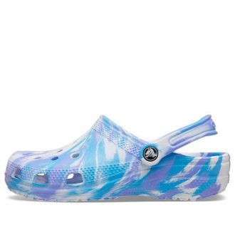 Crocs Classic Clog Marble Beach Sports Unisex White Blue Sandals “White Blue” 206867-1FK