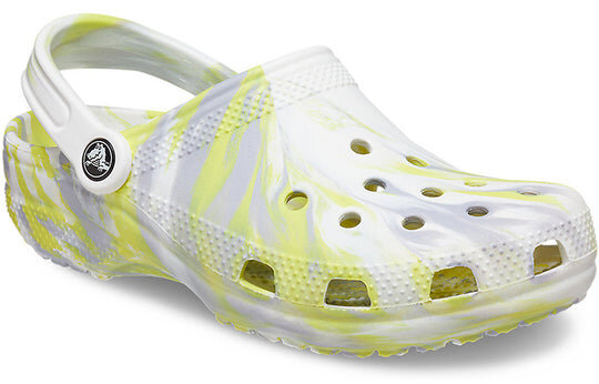 Crocs Classic Clog Marble Beach Sports Unisex White Gray Sandals “White Gray” 206867-1FJ Crocs Classic Clog Marble Beach Sports Unisex White Gray Sandals “White Gray” 206867-1FJ