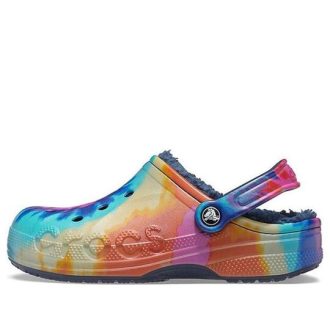 Crocs Classic Clog Tie Dye Printing Shoe Deep Blue Unisex 207329-95T