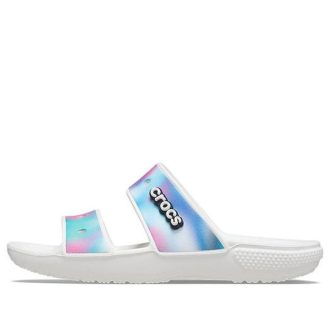 Crocs Classic Colorful Unisex Multi-Color White Sandals 207771-94S