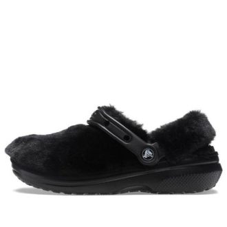 Crocs Classic Fur Sure Slip On Clogs “Black” 207303-001