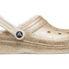 Crocs Classic Glitter Lined Clogs “Gold” 504271