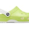 Crocs Classic Glow in the Dark Clogs “Lime Green White” 209101-3UH