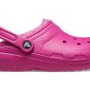 Crocs Classic Lined Clog Sports Unisex Purple Red Sandals 203591-6SV