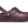 Crocs Classic Lined Clogs “Dark Cherry” 203591-6WD