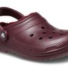 Crocs Classic Lined Clogs “Dark Cherry” 203591-6WD