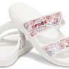 Crocs Classic Non-Slip Wear-Resistant Sports Slippers Unisex White 207350-94S