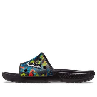 Crocs Classic Tie-Dye Graphic Slide “Black” 206520-988 Crocs Classic Tie-Dye Graphic Slide “Black” 206520-988