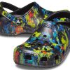 Crocs Classic Tie Dye Pattern Crocs Beach Unisex Denim Blue Sandals 205453-4SW