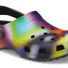 Crocs Colorful Crocs Beach Unisex Multi-Color Black Sandals 207556-0C4