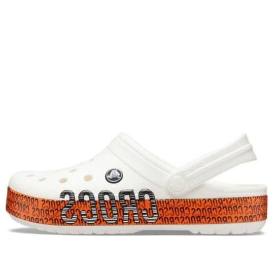 Crocs Crocband Logo Motion Clog Unisex White Orange Sandals “White Orange” 206381-127 Crocs Crocband Logo Motion Clog Unisex White Orange Sandals “White Orange” 206381-127