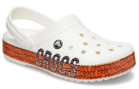 Crocs Crocband Logo Motion Clog Unisex White Orange Sandals “White Orange” 206381-127 Crocs Crocband Logo Motion Clog Unisex White Orange Sandals “White Orange” 206381-127