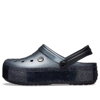 Crocs Crocband Platform Metallic Clogs “Black” 205912-002