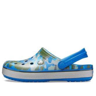 Crocs Crocband Printed Sandals Blue Camouflage Unisex 205834-4JU