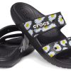 Crocs Daisy Lightweight Wear-Resistant Sports Slippers Unisex Black White 207284-0ZI