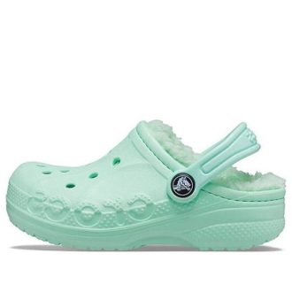 Crocs (GS) Classic Baya Lined Clogs “Mint” 205977-3TI