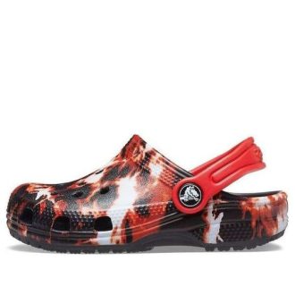 Crocs (GS) Classic Bleach Dye Clogs “Red White Black” 207404-063