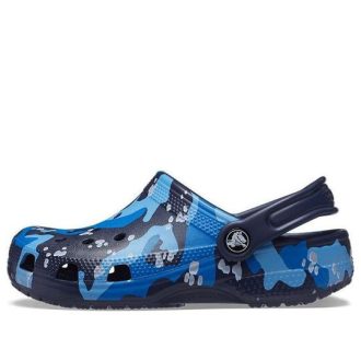 Crocs (GS) Classic Camo Clogs “Blue Black” 207594-4HQ
