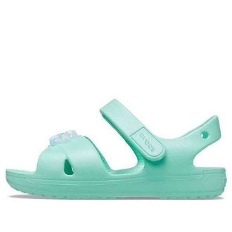 Crocs (GS) Classic Cross-Strap Charm Sandals “Turquoise” 206947-3U3