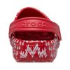 Crocs (GS) Classic Holiday Sweater Clogs “Red White” 209221-90H