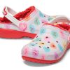 Crocs (GS) Classic Lined Elevated Sweethearts Clogs “Red White” 207738-119