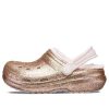 Crocs (GS) Classic Lined Glitter Clogs “Gold Pink” 207462-2UB