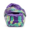 Crocs (GS) Classic Lined Marbled Clogs “Neon Purple Multi” 207238-573