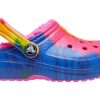 Crocs (GS) Classic Lined TieDye Graphic Clogs “Blue Pink” 206683-6RW
