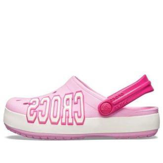 Crocs (GS) Crocband Logo Clogs “Pink White” 205533-6I2