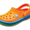 Crocs (GS) Crocband Rainbow Band Clogs “Orange Blue” 205205-80O