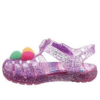Crocs (GS) Isabella Glitter Flat Sandals “Purple Pink” 205038-518 Crocs (GS) Isabella Glitter Flat Sandals “Purple Pink” 205038-518