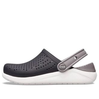 Crocs (GS) LiteRide Clogs “Black Grey White” 205964-066