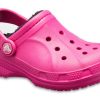 Crocs (GS) Ralen Lined Clogs “Candy Pink Black” 16245-6X1