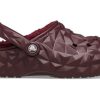 Crocs Lined Geometric Clogs “Dark Cherry” 210069-6WD