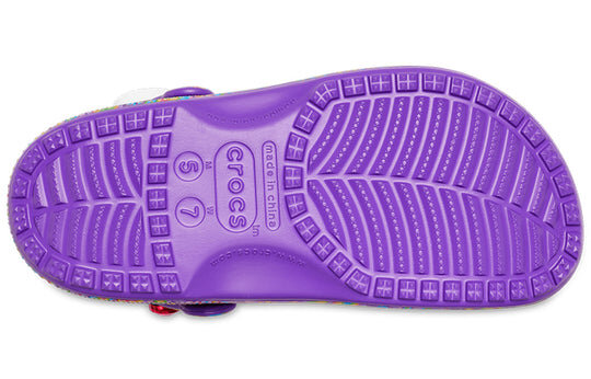 Crocs Lisa Frank x Classic Clog “Neon Purple Multi Hearts” 207736-573 Crocs Lisa Frank x Classic Clog “Neon Purple Multi Hearts” 207736-573