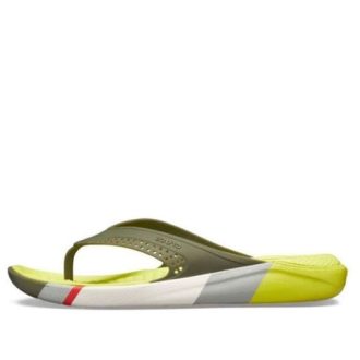 Crocs LiteRide Colorblock Flip Flip-Flops Yellow 205625-37P