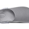 Crocs LiteRide Flash Shoes Smoke Grey White Sandals 204592-06J