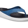 Crocs LiteRide Outdoor Beach Flip-Flops Black Blue 205182-4SB
