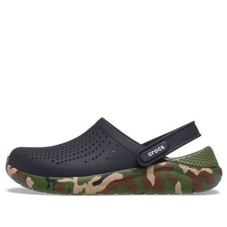 Crocs LiteRide Shoe Printing Classic Sandals Unisex Black 206491-0C4